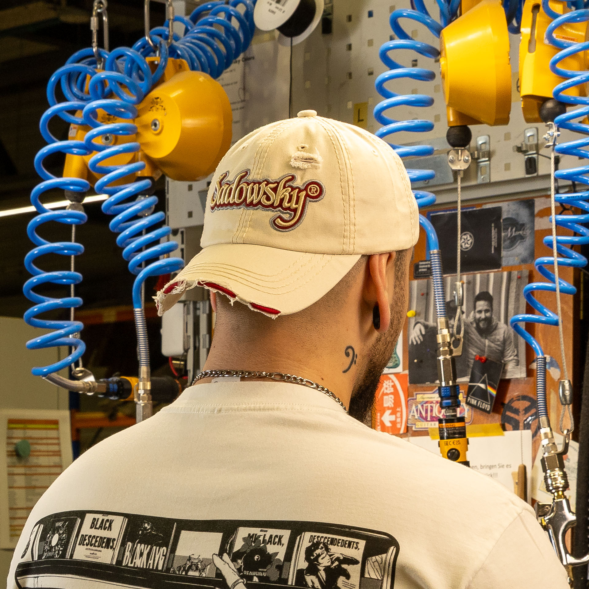Vintage Cap with Embroidered Logo, White - Unisize